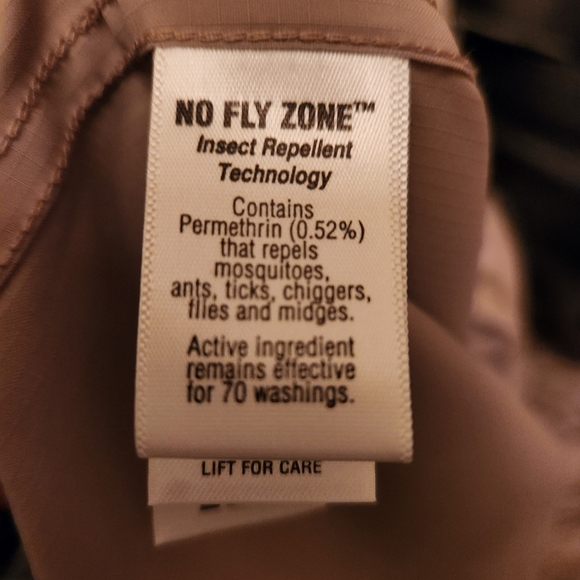 New Cabela's Shirt Men's Medium Beige Insect Defense UV Protection Caped Back - Picture 15 of 16